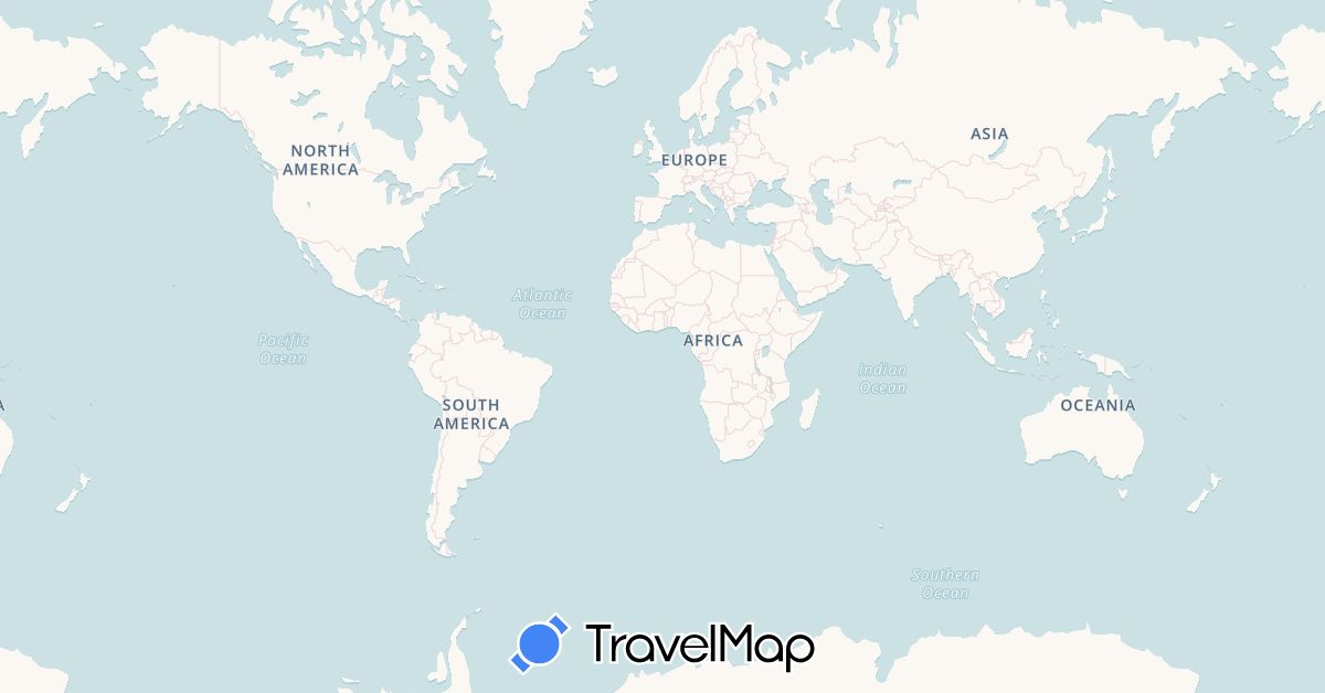 TravelMap itinerary: driving, hiking, boat, cable car in Albania (Europe)